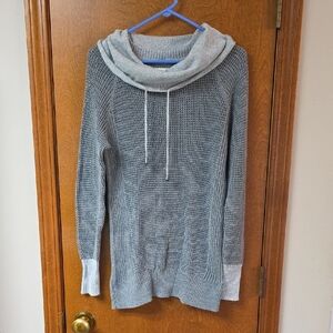 Cowl Neck Waffle Knit Sweater Large
